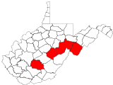 County distribution map.