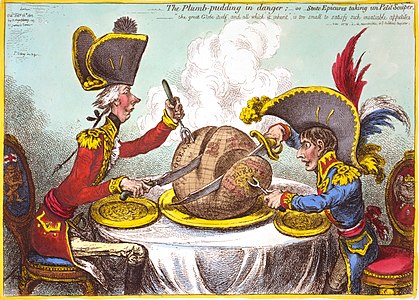 James Gillray The Pudding in danger