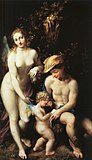 Correggio, Venus with Mercury and Cupid ("The School of Love"), c. 1525