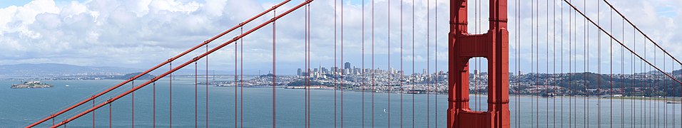 San Francisco through the Golden Gate Bridge, California