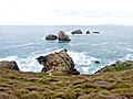 Le rocher du Danou et les rochers avoisinants (en Beuzec-Cap-Sizun, mais à la limite de la commune de Goulien).