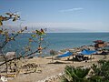 Dead Sea Qalya beach from above