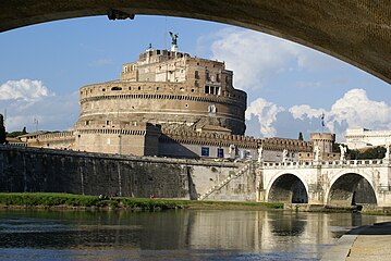 Castel Sant'Angelo from beneath Ponte Vittorio Emanuele