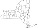 English: Location of Albany in New York State.