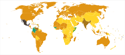 Worldwide map of copyright term length