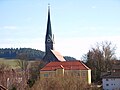 katholische Pfarrkirche und Rathaus