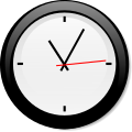 Modern-styled clock.