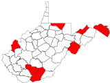 County distribution map.