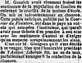 Extrait d'un article du journal L'Ouest-Éclair évoquant une rixe en janvier 1904 entre l'instituteur public et le président du comité local de l'Action libérale populaire à propos d'un crucifix enlevé de la maison d'école.