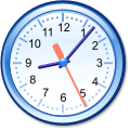 Crystal Clear clock icon.