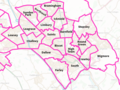 Map of Luton's 19 wards