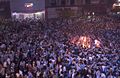 North Carolina victory over Duke celebration on Franklin Street