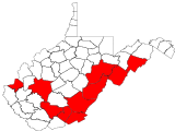 County distribution map.