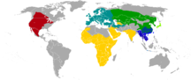 Range of badgers by species