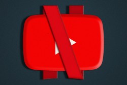 The YouTube logo wrapped inbetween the Netflix logo