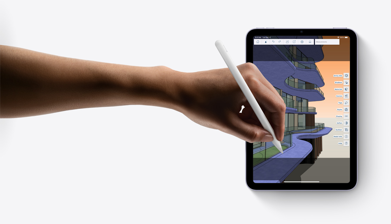 Using Apple Pencil on SketchUp app on iPad mini