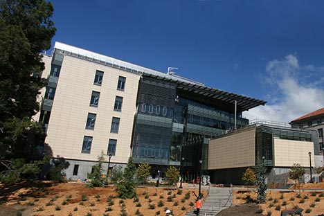 Building with beige and glass panels