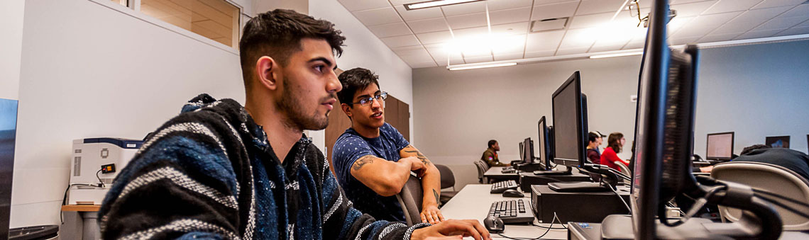 students working on computers