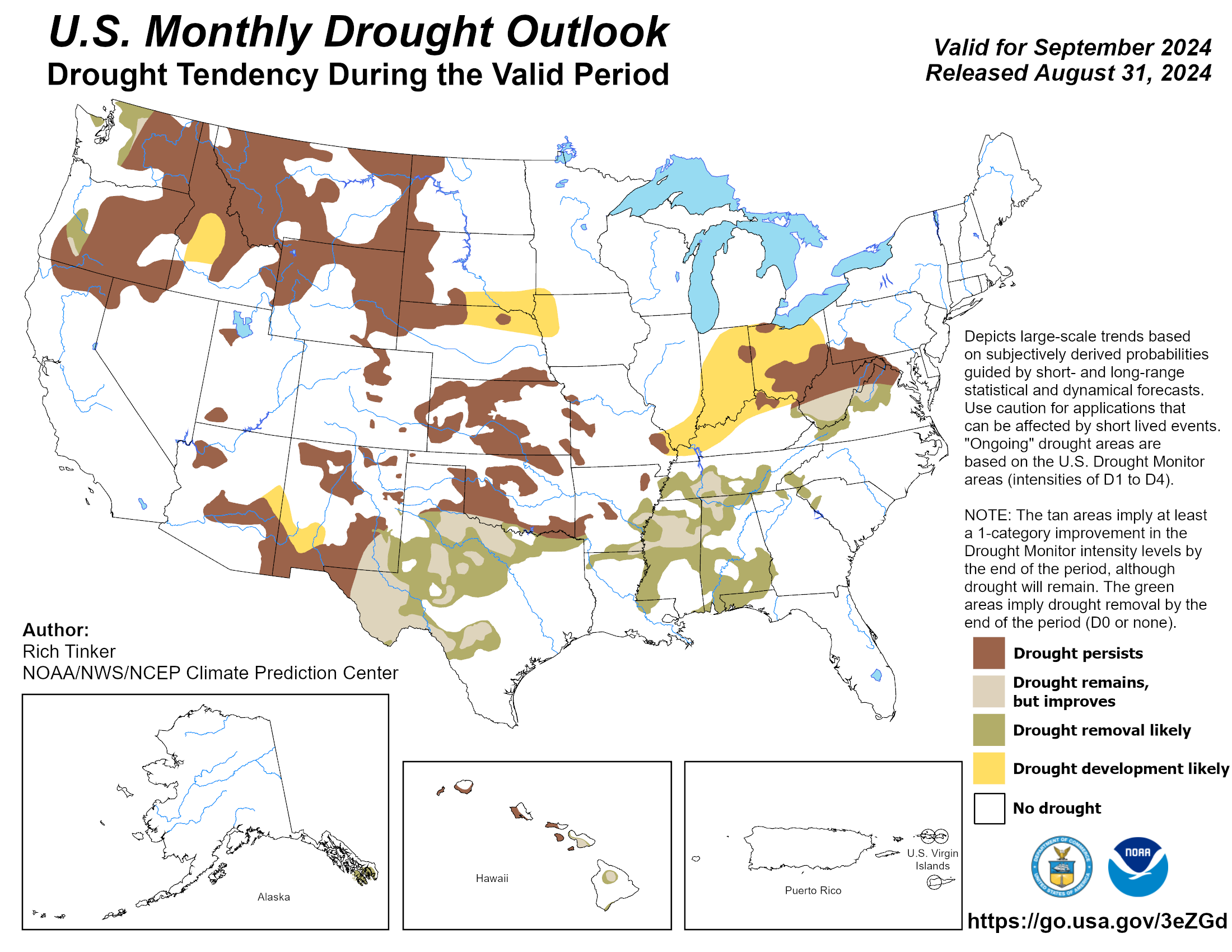 United States Monthly Drought Outlook