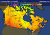 Canada 7 Day High and Low Temperatures Forecast