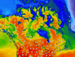 Canada Current Temperature Map