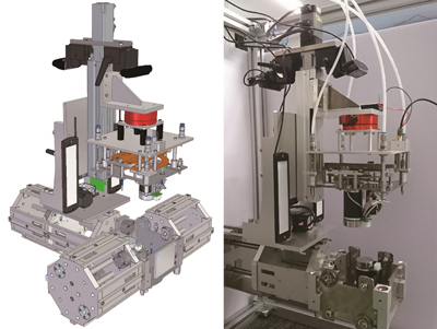 Intersection module for a modularized rail structure and its movable part replacing robot