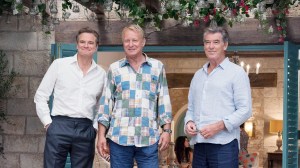 MAMMA MIA! HERE WE GO AGAIN, from left, Colin Firth, Stellan Skarsgard, Pierce Brosnan, 2018. ph: Jonathan Prime. ©Universal Studios/courtesy Everett Collection