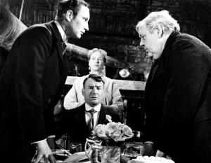 HOBSON'S CHOICE, from left, Richard Wattis, John Mills, Brenda de Banzie, Charles Laughton, 1954