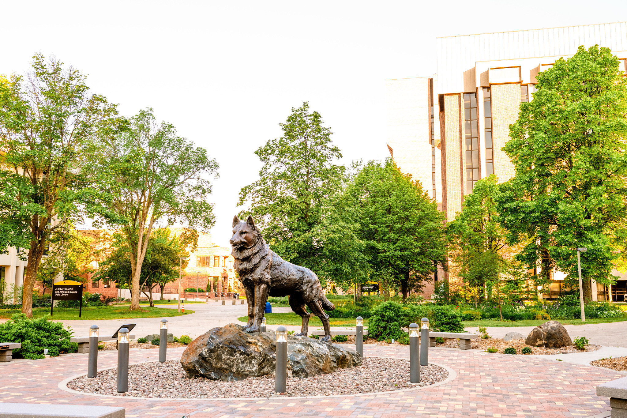 Michigan Tech's campus in the summer.