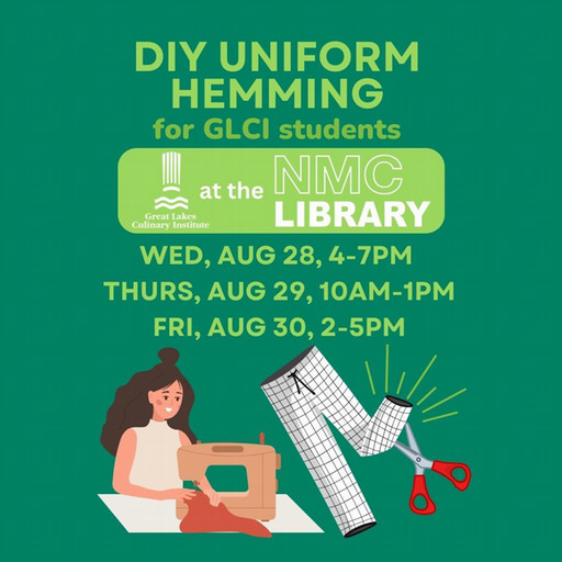 GLCI uniform hemming event at NMC Library