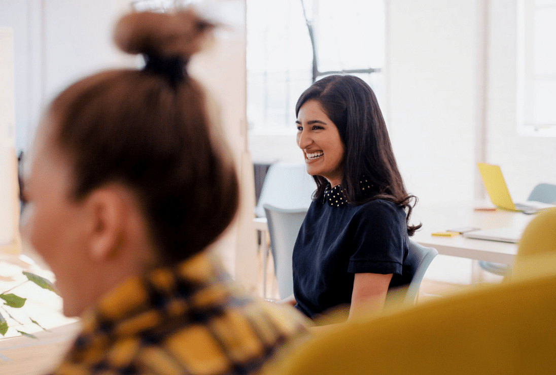 Happy woman smiling