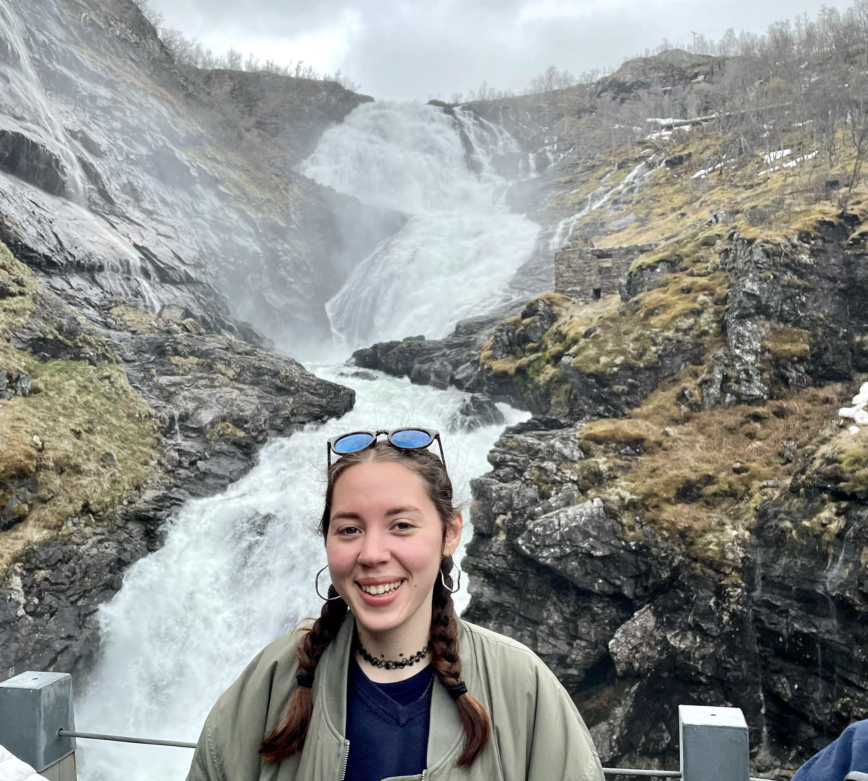 Esfir Pievskaya looks forward to a study-abroad experience in Italy supported by a competitive Gilman Scholarship. Pievskaya previously studied internationally (pictured) through the university with a summer 2023 experience in Norway.