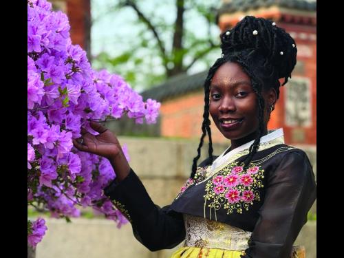  Favoured-Joy Oghenekome shown studying abroad in Korea in fall 2022