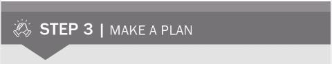 STEP 3 | MAKE A PLAN