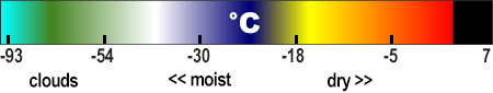 legend for color-enhanced infrared channels 8-10