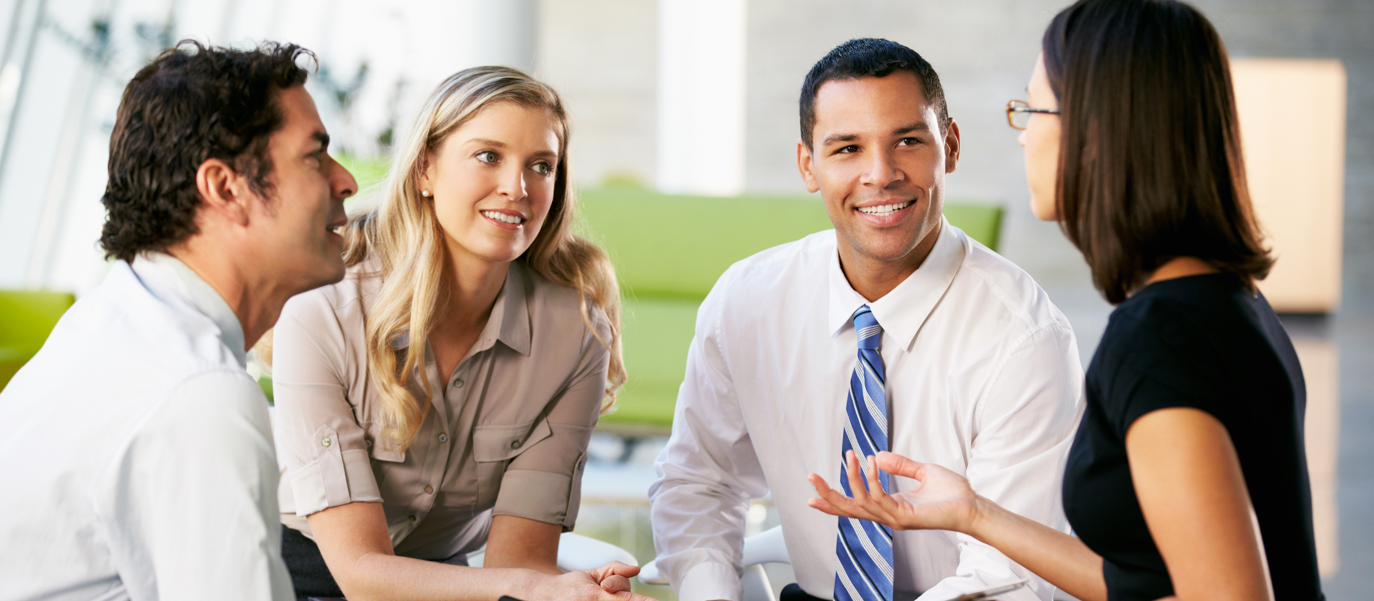 business students meeting