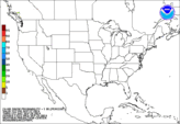 Day 3 probability of snow accumulating greater than or equal to 1 inch.